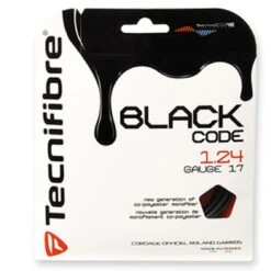 Besaitung Mit Tennissaite Tecnifibre Black Code (Haltbarkeit+Kontrolle) Schwarz