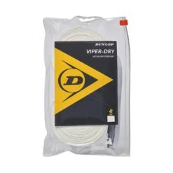 Dunlop Overgrip Viper Dry 0.6mm (ultra Trocken Und Haltbar) Weiss - 30 Stück/Zip-Beutel