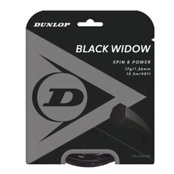 Besaitung Mit Tennissaite Dunlop Black Widow (Haltbarkeit+Spin) Schwarz