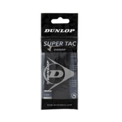 Dunlop Overgrip Super Tac 0.5mm (extrem Griffig, Feuchtigkeitsabsorbierend) Schwarz - 1 Stück