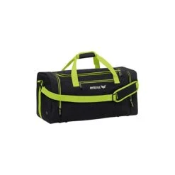 Erima Sporttasche Squad (Größe L - 70 Liter) Schwarz/grün 65x32x32cm