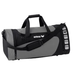 Erima Sporttasche Club 5 Größe S (28 Liter, 49x23x25cm) Granitgrau/schwarz