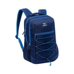 Erima Rucksack Squad - Multifunktionsrucksack Mit Doppel-Reißverschluss - Navyblau/royalblau 30x18x45cm