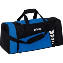 Erima Sporttasche Six Wings (Größe S - 28 Liter) Royalblau/schwarz 49x23x25cm