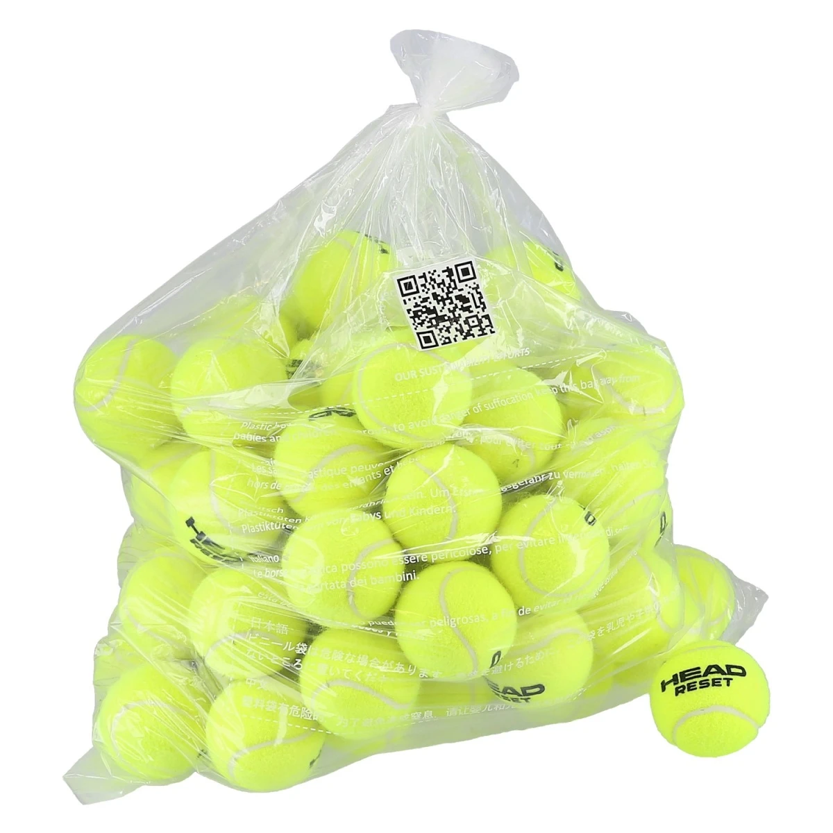 Head Tennisbälle Reset (drucklos, Ballmaschine) Gelb 72er Im Polybag 3 Head Tennisbälle Reset (drucklos, Ballmaschine) Gelb 72er Im Polybag