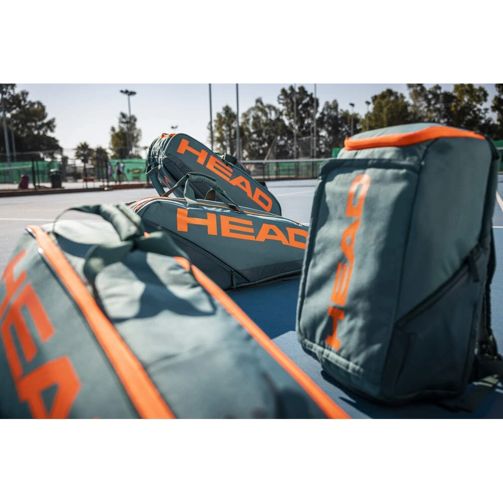 Head Tennis-Racketbag Pro Racquet Bag XL (Schlägertasche, 3 Hauptfächer) 2023 Cyangrün/orange 12er 6 Head Tennis-Racketbag Pro Racquet Bag XL (Schlägertasche, 3 Hauptfächer) 2023 Cyangrün/orange 12er – Bild 4