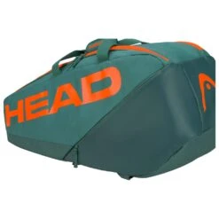Head Tennis-Racketbag Pro Racquet Bag M (Schlägertasche, 2 Hauptfächer) 2023 Cyangrün/orange 6er -TENNISTOWN Verkäufe Head 260223 DYFO Pro Racquet Tasche 3 1000x1000 1