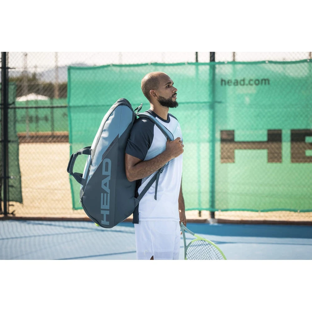 Head Tennis-Racketbag Tour Racquet Bag M (Schlägertasche, 2 Hauptfächer) 2023 Cyanblau 6er 4 Head Tennis-Racketbag Tour Racquet Bag M (Schlägertasche, 2 Hauptfächer) 2023 Cyanblau 6er – Bild 2