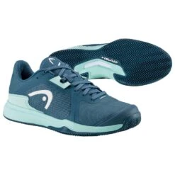 Head Tennisschuhe Sprint Team 3.5 Clay/Sandplatz 2023 Blau/mintgrün Damen