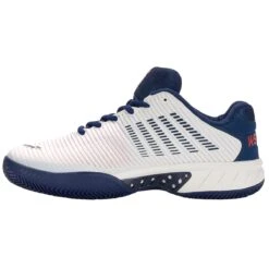 KSwiss Tennisschuhe Hypercourt Express 2 Clay/Sandplatz 2023 Weiss/blau/rot Herren -TENNISTOWN Verkäufe KSwiss 06614 146 Hypercourt Express Schuh204 1200x1200 1