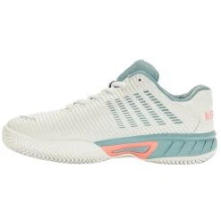 KSwiss Tennisschuhe Hypercourt Express 2 Clay/Sandplatz 2023 Weiss/aquablau Kinder -TENNISTOWN Verkäufe KSwiss 86614 143 Hypercourt Express Schuh204 1200x1200 1