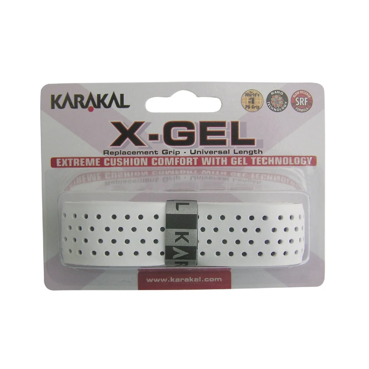 Karakal Basisband X-Gel (Shockabsorption, Glatt Gelocht) 2.2mm Weiss 3 Karakal Basisband X-Gel (Shockabsorption, Glatt Gelocht) 2.2mm Weiss
