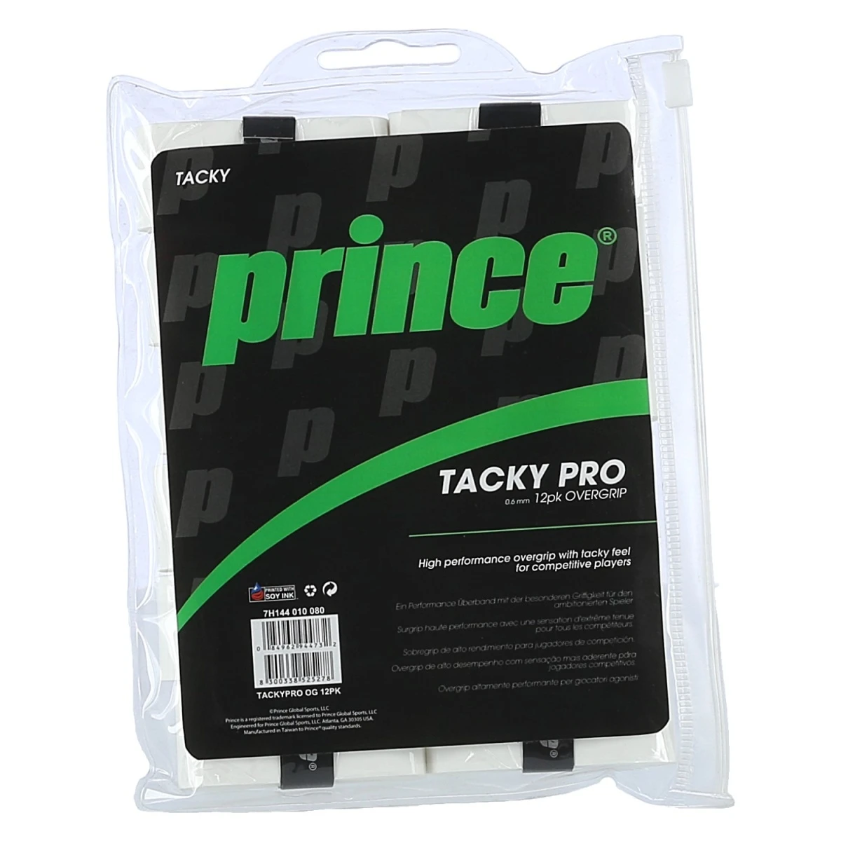Prince Overgrip Tacky Pro 0.6mm Weiss - 12 Stück Im Zip Beutel 3 Prince Overgrip Tacky Pro 0.6mm Weiss - 12 Stück Im Zip Beutel