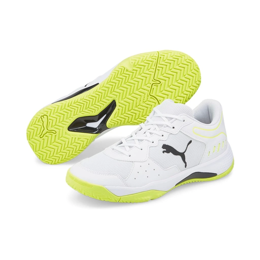 Puma Tennisschuhe Solarsmash RCT Allcourt Weiss/gelb Herren 3 Puma Tennisschuhe Solarsmash RCT Allcourt Weiss/gelb Herren