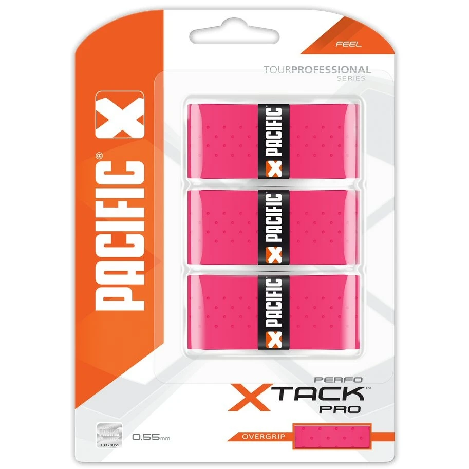 Pacific Overgrip XTack Pro Perfo 0.55mm Pink 3er 3 Pacific Overgrip XTack Pro Perfo 0.55mm Pink 3er