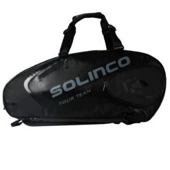 Solinco Racketbag Tour Team Blackout (Schlägertasche, 2 Hauptfächer, Thermofach) Schwarz 6er -TENNISTOWN Verkäufe SOL YJ 6pk Bag Blackout Tasche203 1200x1200 1
