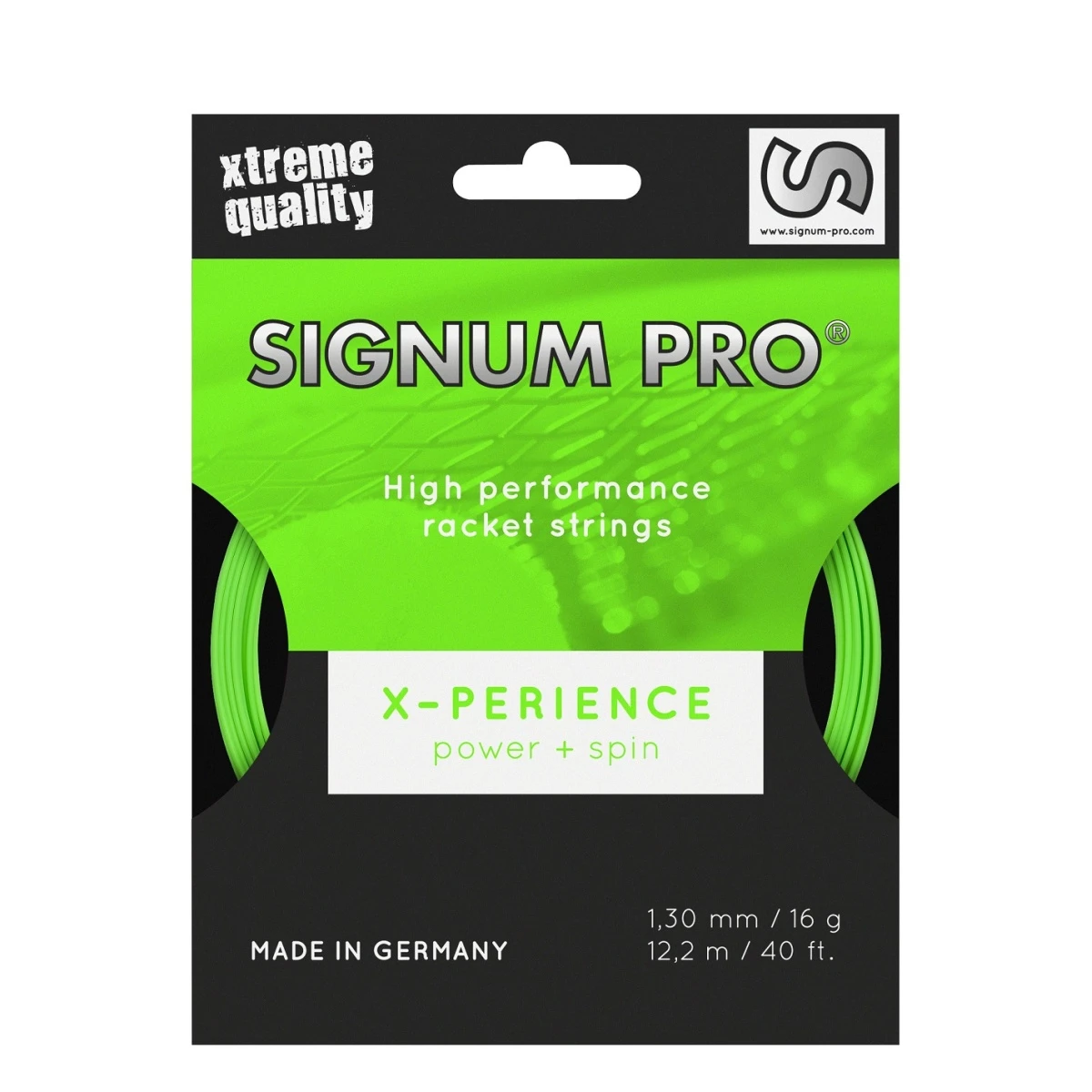 Besaitung Mit Tennissaite Signum Pro X-perience (Haltbarkeit+Spin) Grün 5 Besaitung Mit Tennissaite Signum Pro X-perience (Haltbarkeit+Spin) Grün – Bild 3