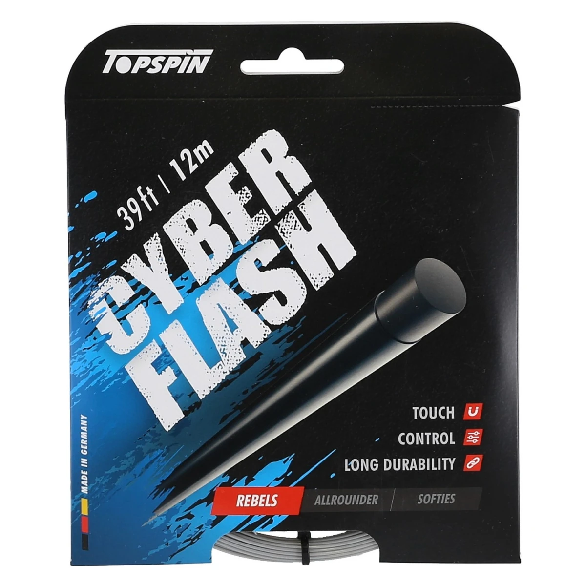 Besaitung Mit Tennissaite Topspin Cyber Flash Silber 3 Besaitung Mit Tennissaite Topspin Cyber Flash Silber