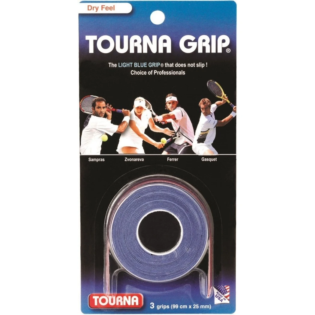 Tourna Overgrip Grip Standard (trocken) Blau 3er 3 Tourna Overgrip Grip Standard (trocken) Blau 3er