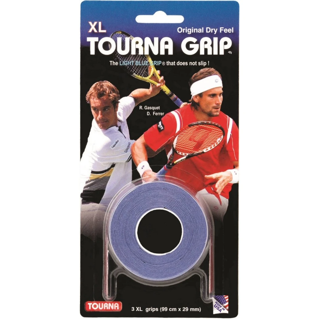Tourna Overgrip Grip XL 0.45mm Blau 3er 3 Tourna Overgrip Grip XL 0.45mm Blau 3er