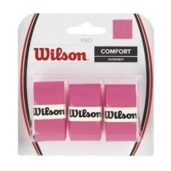 Wilson Overgrip Pro 0.6mm (Komfort/glatt/leicht Haftend) Pink 3er