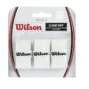 Wilson Overgrip Profile 0.6mm (Komfort/geprägtes Profil/leicht Haftend) Weiss 3er -TENNISTOWN Verkäufe WRZ4025WH Profile Overgrip WHITE 1104x1104 1