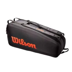 Wilson Tennis-Racketbag Tour (Schlägertasche, 2 Hauptfächer) Schwarz 6er -TENNISTOWN Verkäufe Wilson WR8011301 Tour 6PK Tasche203 1200x1200 1