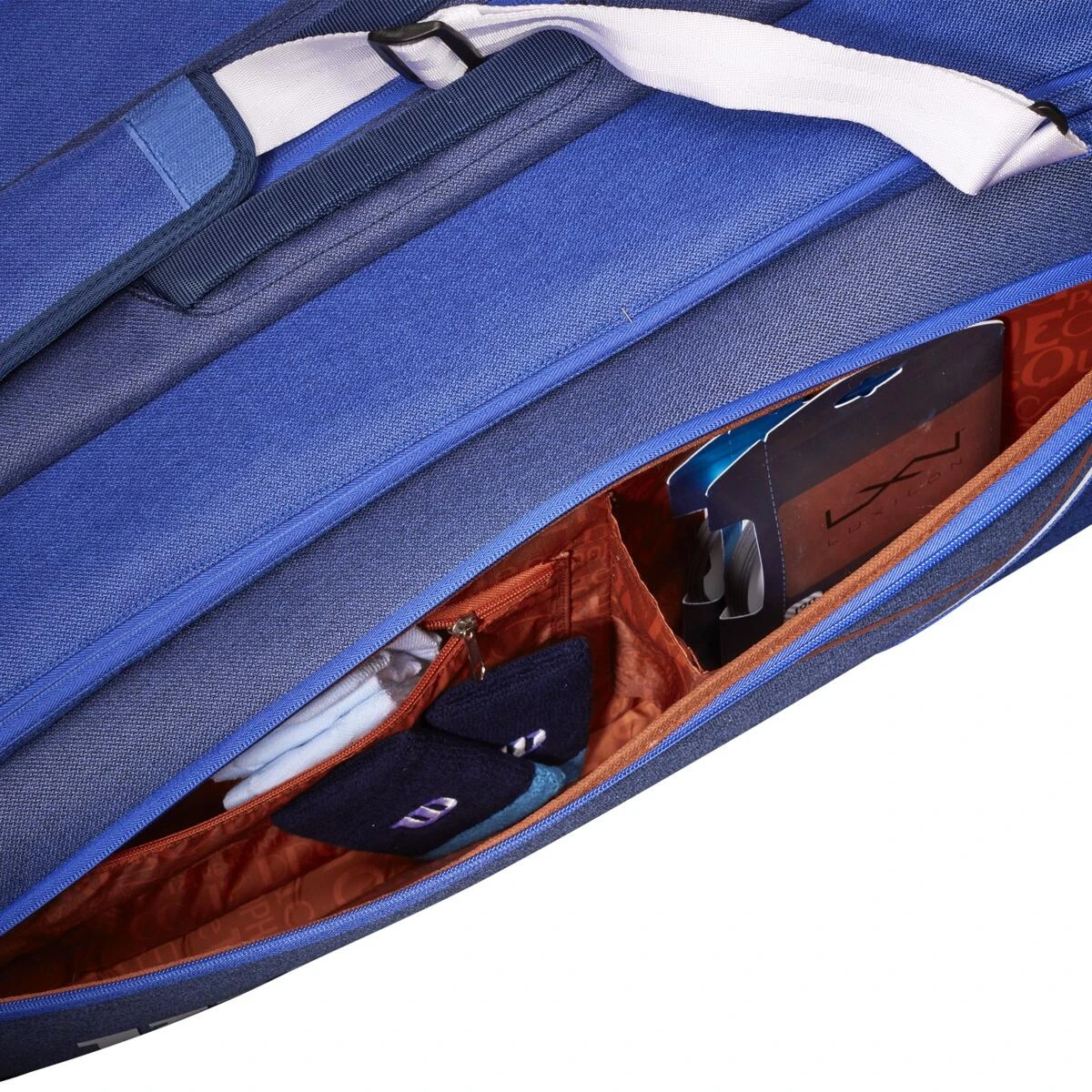 Wilson Tennis-Racketbag Super Tour Roland Garros (Schlägertasche, 3 Hauptfächer) Navyblau 15er 11 Wilson Tennis-Racketbag Super Tour Roland Garros (Schlägertasche, 3 Hauptfächer) Navyblau 15er – Bild 9
