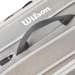 Wilson Tennis-Racketbag Tour (Schlägertasche, 2 Hauptfächer) 2023 Steingrau 12er -TENNISTOWN Verkäufe Wilson WR8022001 Tour 12PK Schlaegertasche205 1200x1200 1