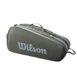 Wilson Tennis-Racketbag Tour (Schlägertasche, 2 Hauptfächer) 2023 Dunkelgrün 6er -TENNISTOWN Verkäufe Wilson WR8022501 Tour 6PK Tasche202 1200x1200 1