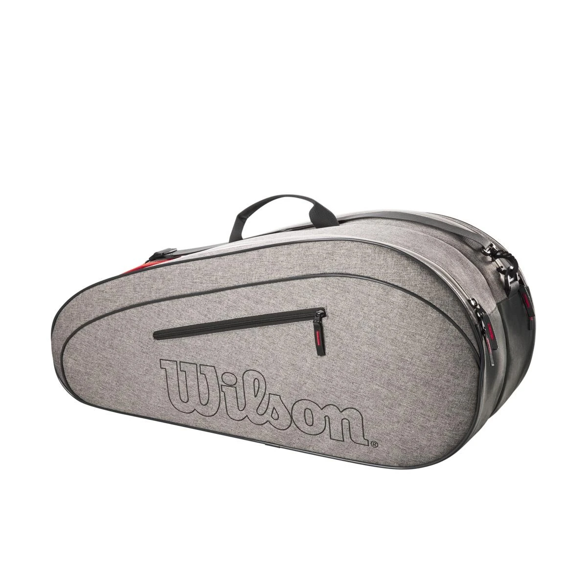Wilson Tennis-Racketbag (Schlägertasche, 2 Hauptfächer) Team 2023 Grau 6er 3 Wilson Tennis-Racketbag (Schlägertasche, 2 Hauptfächer) Team 2023 Grau 6er