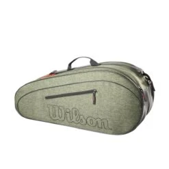 Wilson Tennis-Racketbag (Schlägertasche, 2 Hauptfächer) Team 2023 Dunkelgrün 6er