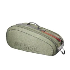 Wilson Tennis-Racketbag (Schlägertasche, 2 Hauptfächer) Team 2023 Dunkelgrün 6er -TENNISTOWN Verkäufe Wilson WR8022701 Team 6PK Heather tasche203 1200x1200 1