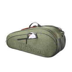 Wilson Tennis-Racketbag (Schlägertasche, 2 Hauptfächer) Team 2023 Dunkelgrün 6er -TENNISTOWN Verkäufe Wilson WR8022701 Team 6PK Heather tasche206 1200x1200 1