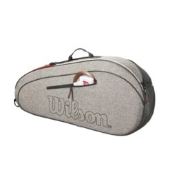 Wilson Tennis-Racketbag (Schlägertasche, 1 Hauptfach) Team 2023 Grau 3er -TENNISTOWN Verkäufe Wilson WR8022801 Team 3PK HeatherGrey Tasche203 1200x1200 1