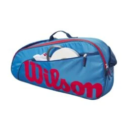 Wilson Tennis-Racketbag Kinder/Junior (Schlägertasche, 1 Hauptfach) 2023 Blau 3er -TENNISTOWN Verkäufe Wilson WR8023902 3PK Tasche203 1200x1200 1