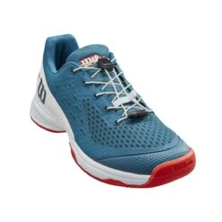 Wilson Tennisschuhe Rush Pro 4.0 QL (Quicklace) Allcourt Blaugrün Kinder