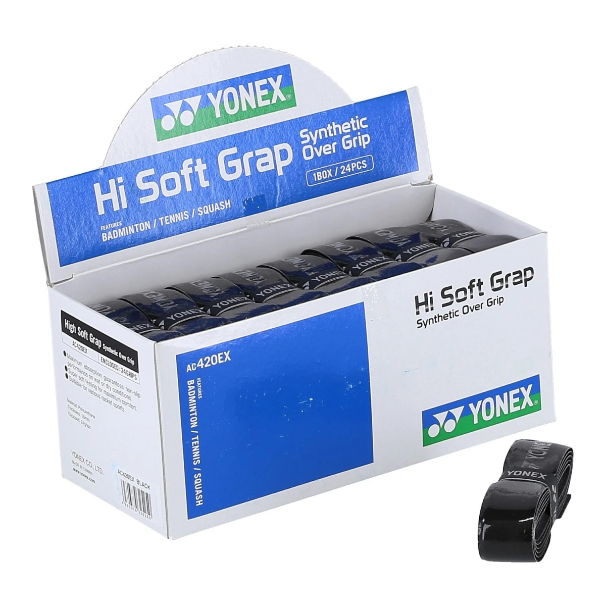 Yonex Basisband Hi Soft 1.6mm Schwarz 24er Box 3 Yonex Basisband Hi Soft 1.6mm Schwarz 24er Box