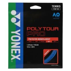 YONEX Besaitung Mit Tennissaite Poly Tour Pro (Haltbarkeit+Touch) Blau