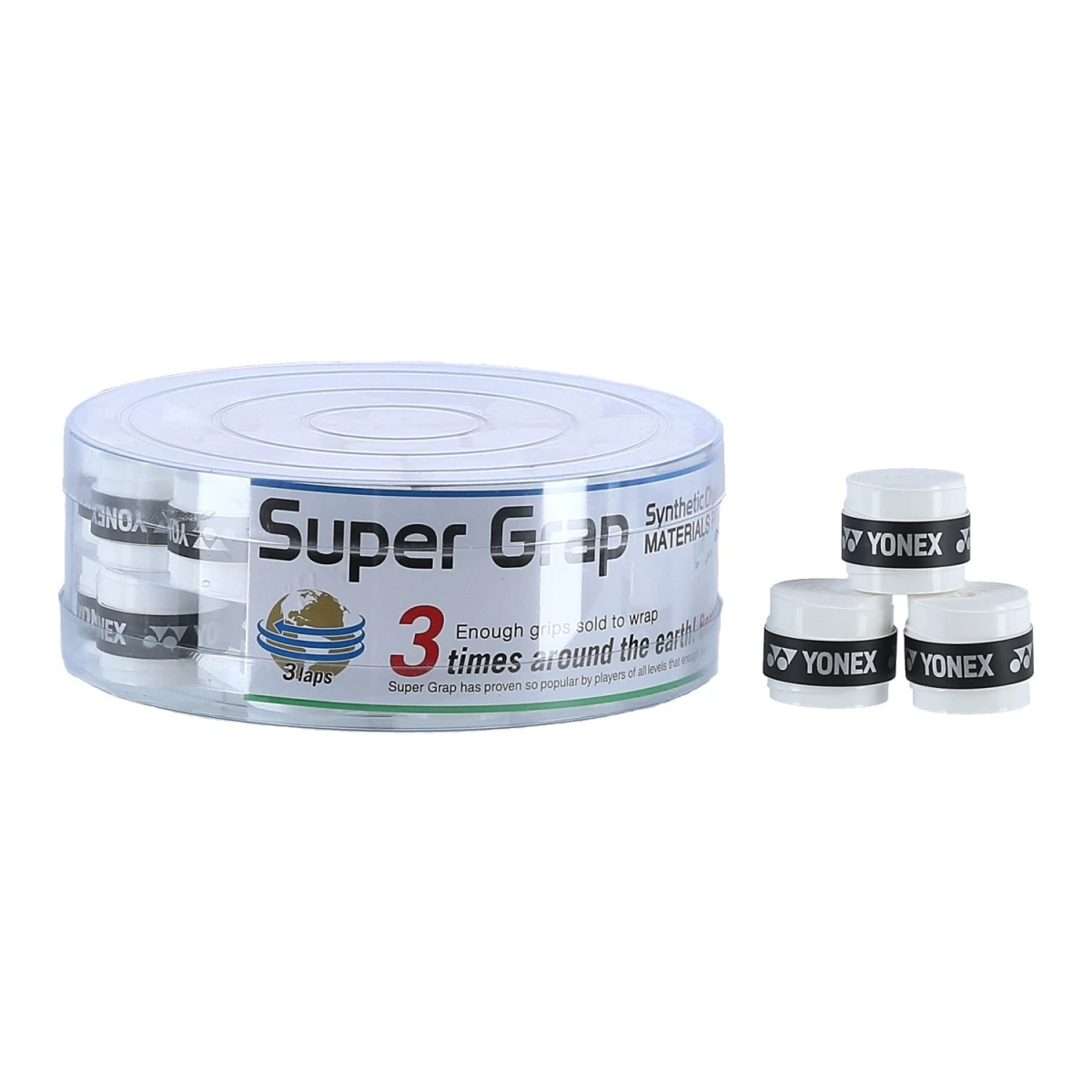 Yonex Overgrip Super Grap 0.6mm (Komfort/glatt/leicht Haftend) Weiss 36er Box 3 Yonex Overgrip Super Grap 0.6mm (Komfort/glatt/leicht Haftend) Weiss 36er Box