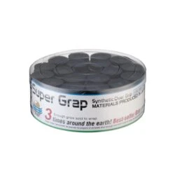 Yonex Overgrip Super Grap 0.6mm (Komfort/glatt/leicht Haftend) Schwarz 36er Box