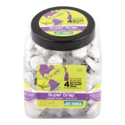 Yonex Overgrip Super Grap 0.6mm (Komfort/glatt/leicht Haftend) Weiss 60er Box