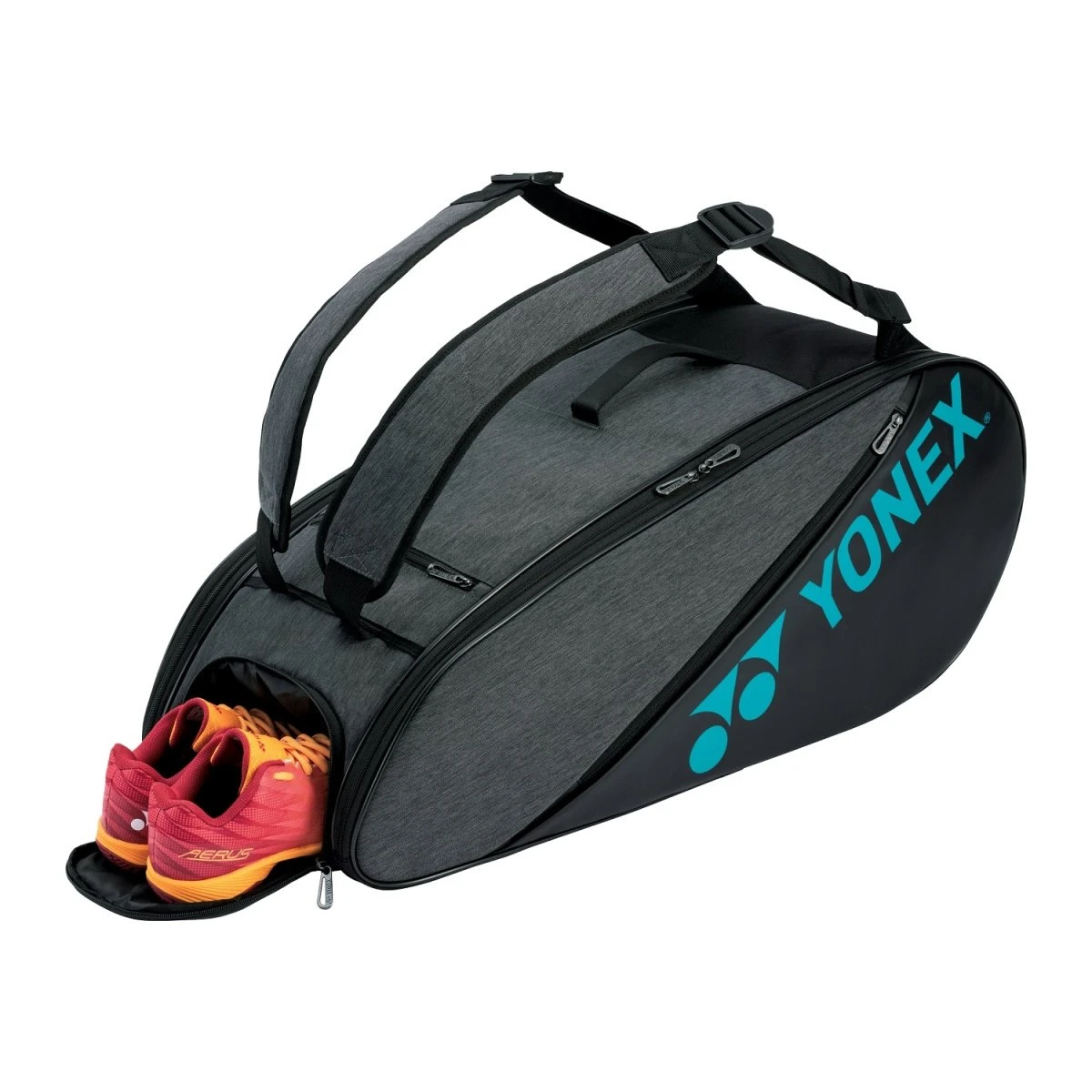 Yonex Racketbag Active Raquet 2023 (Schlägertasche, 2 Hauptfächer, Schuhfach) Grau 6er 4 Yonex Racketbag Active Raquet 2023 (Schlägertasche, 2 Hauptfächer, Schuhfach) Grau 6er – Bild 2
