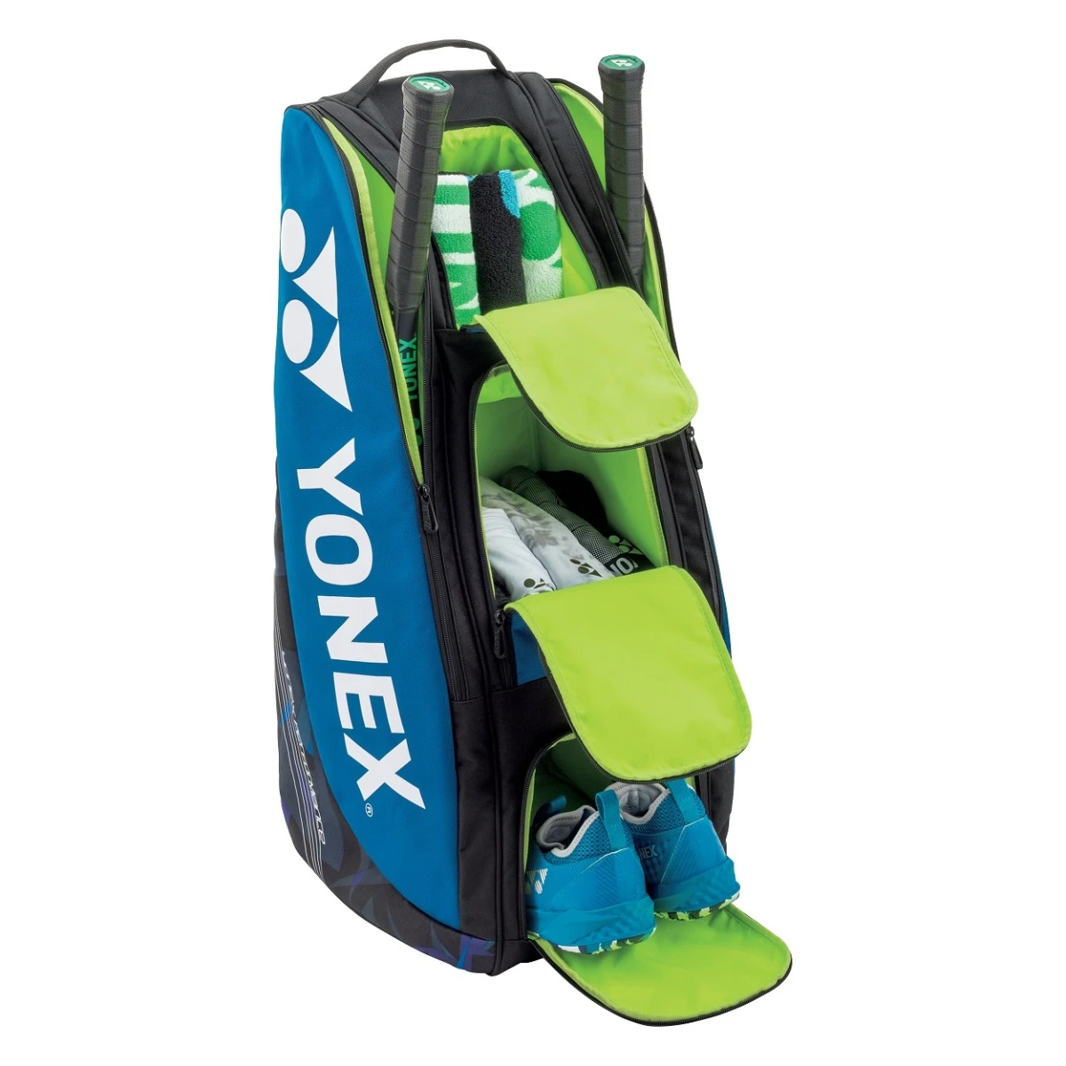 Yonex Schlägertasche Standbag Racketbag Pro 38x33x76cm Blau 4 Yonex Schlägertasche Standbag Racketbag Pro 38x33x76cm Blau – Bild 2