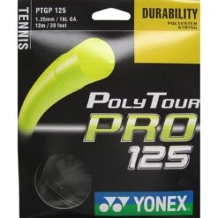 Besaitung Mit Tennissaite Yonex Poly Tour Pro (Haltbarkeit+Touch) Graphitegrau