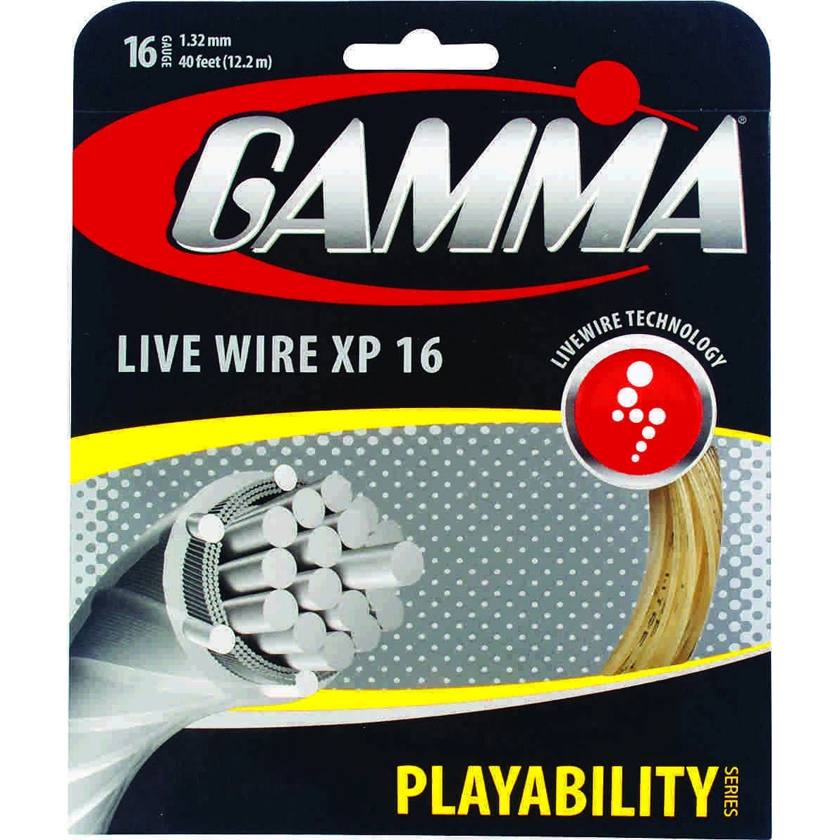 Besaitung Mit Tennissaite Gamma Live Wire XP 3 Besaitung Mit Tennissaite Gamma Live Wire XP